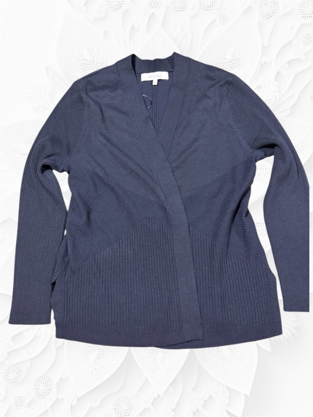 Verve Ami Navy Wrap-Front Cardigan